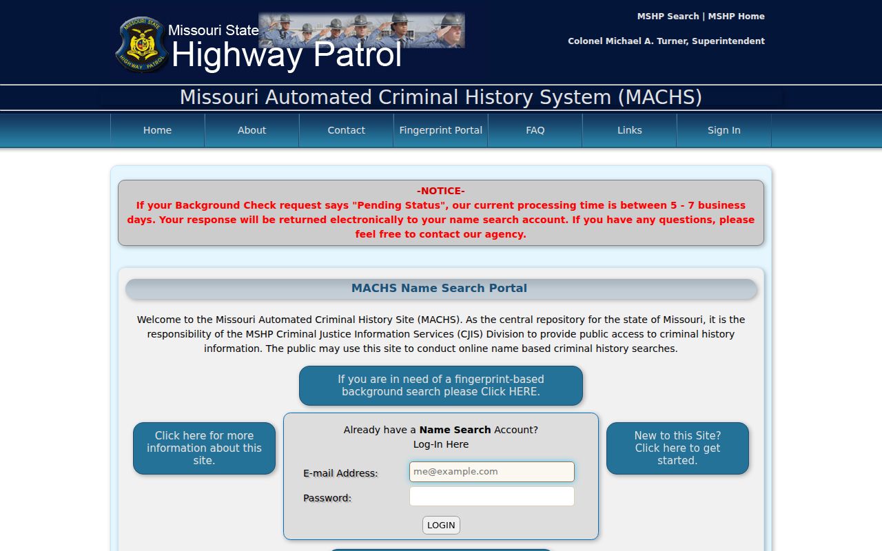 Warren County criminal history MACHS name search
